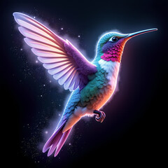 humming bird and flower