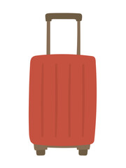 手描きの赤いスーツケースのイラスト