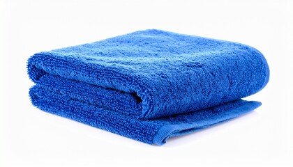 stack of blue towels
