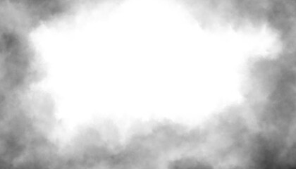 Abstract gray smoke frame with bright white center creating a soft and dreamy effect