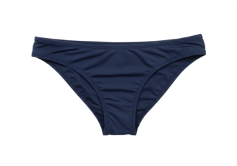 Elegant navy blue bikini bottoms Isolated on transparent background for summer fashion