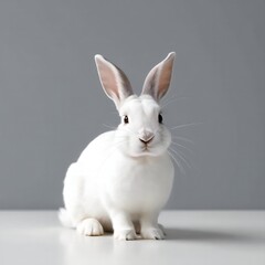 Obraz premium A Rabbits in the studio photo capture with perfect lighting on white background