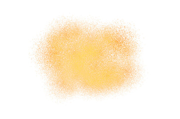 Transparent gold dust particles explosion effect.