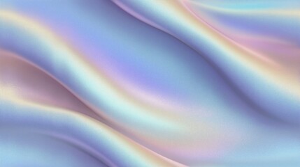Obraz premium Soft Pastel Iridescent Fabric Texture Background Dreamy Draped Cloth with Shimmering Rainbow Hues