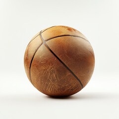 Vintage basketball, worn leather
