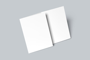 A5 Trifold Brochure Blank Mockup