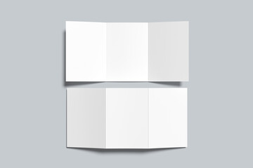 A5 Trifold Brochure Blank Mockup