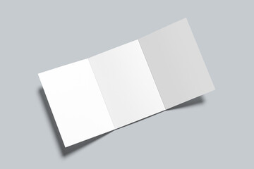 A5 Trifold Brochure Blank Mockup