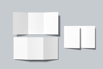 A5 Trifold Brochure Blank Mockup