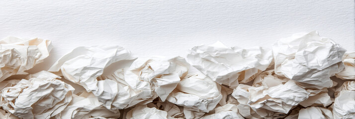 Crumpled paper chaos whispers creative struggles, echoing National Novel Writing Month, recycling, sustainable storytelling, and Eco-Conscious Daydreams