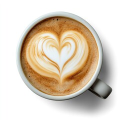 Creamy latte art heart