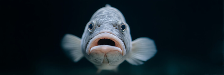 Silent underwater ballet of a mystical fish, echoing Ocean Day marvels and Pisces zodiac mystique