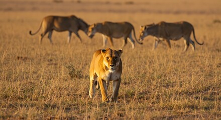 Fototapeta premium a group of wild animals