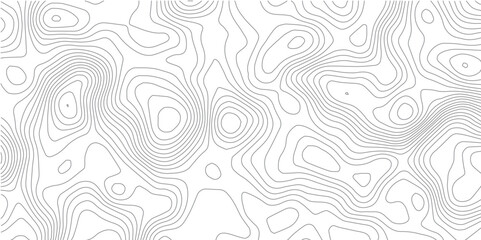 Abstract Topographic map design with Seamless pattern with lines . geographic contour map paper texture.  Retro topographic map. geographic mountain relief. terrain path isolated on background.