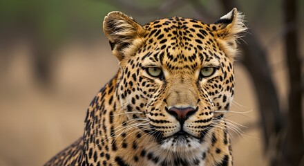 Obraz premium close up portrait of a leopard