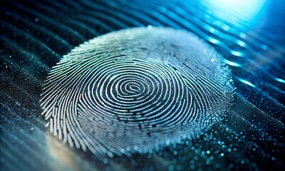 Close Up of Fingerprint on Glass Surface
