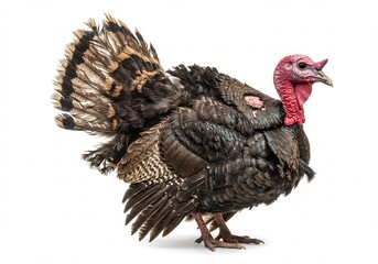 雄鶏 羽根 鮮やか 白背景 自然光撮影