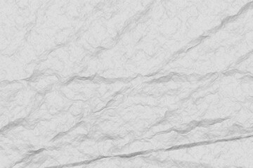 Close-up of Crumpled White Paper with Deep Creases