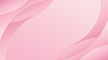 Obraz premium Abstract pink luxury curved background. Elegant Feminine wallpaper. Suitable for beauty design, templates, banners, covers, awards, sales, events, websites, pages and more