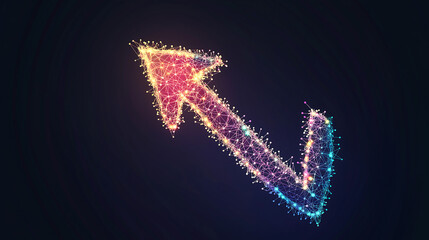 abstract rising arrow illustration for business