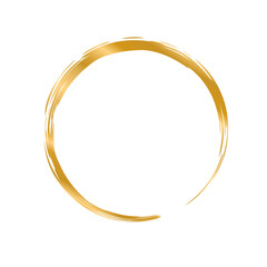 Golden circle frame. Luxurious gold ring.