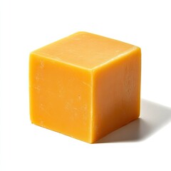 Single cube of orange soap
