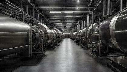 Fototapeta premium Metallic Symphony in the Modern Maze