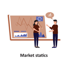 Market statics Vector Icon which can easily modify or edit
