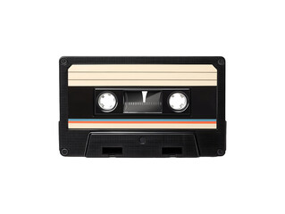 Obraz premium Vintage audio cassette tape isolated on transparent or white background, png