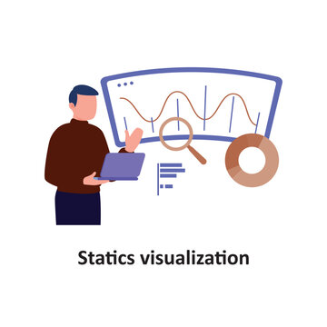 Statics visualization Vector Icon which can easily modify or edit