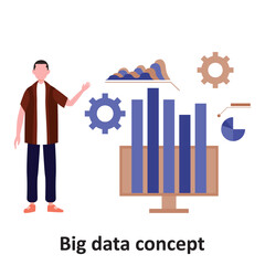 Big data concept Vector Icon which can easily modify or edit