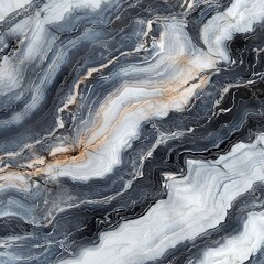 Obraz premium Abstract Gray White and Gold Swirling Marble Texture