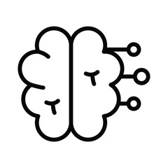 Brain Storming Vector outline icon. Eps10 file 