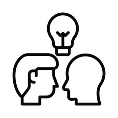 Discussion Vector outline icon. Eps10 file 