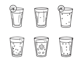 minimal ginger ale line art drawing for graphics