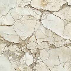 Fototapeta premium Close Up Beige Weathered Surface Texture with Cracks