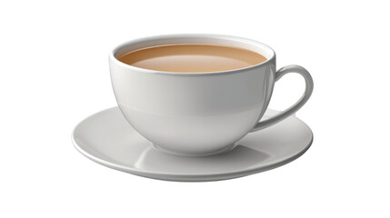Fototapeta premium Hot Cup of Tea with Steam on Transparent Background Isolated for Design Use