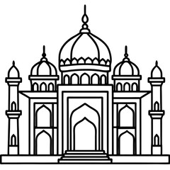 taj mahal silhouette