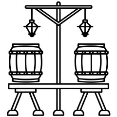 black and white vector illustration