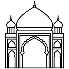 taj mahal vector