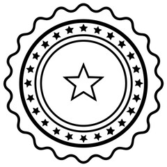 stamp with star