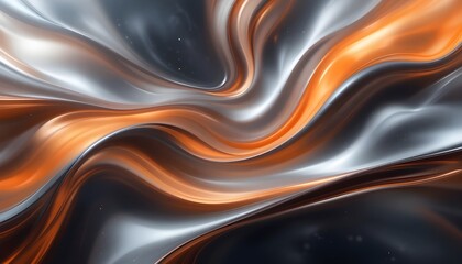 a realistic background image filled with orange and silver colors with gradations, forming an abstract and visually striking composition.