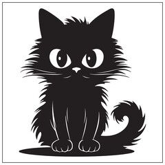 Obraz premium Cheshire Cat Silhouette, Grin
