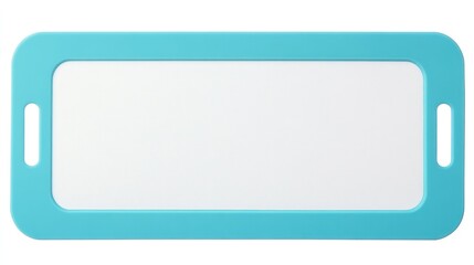 Light teal rectangular identification card holder