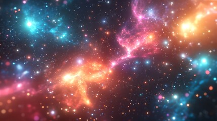 Fototapeta premium Colorful nebula in space