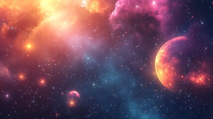 Obraz premium Colorful nebulae galaxy space background