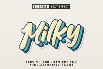 Milky Cartoon Text - Editable Text Effect