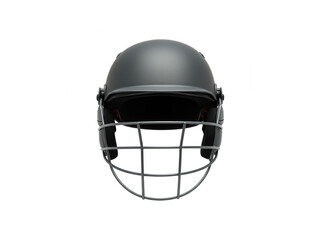 Front view cricket helmet isolated on white background.