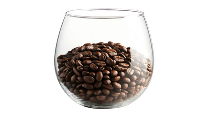 Fototapeta premium Roasted coffee beans in a glass bowl