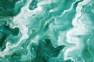Obraz premium Top view of mint green water with abstract wave and ripple patterns